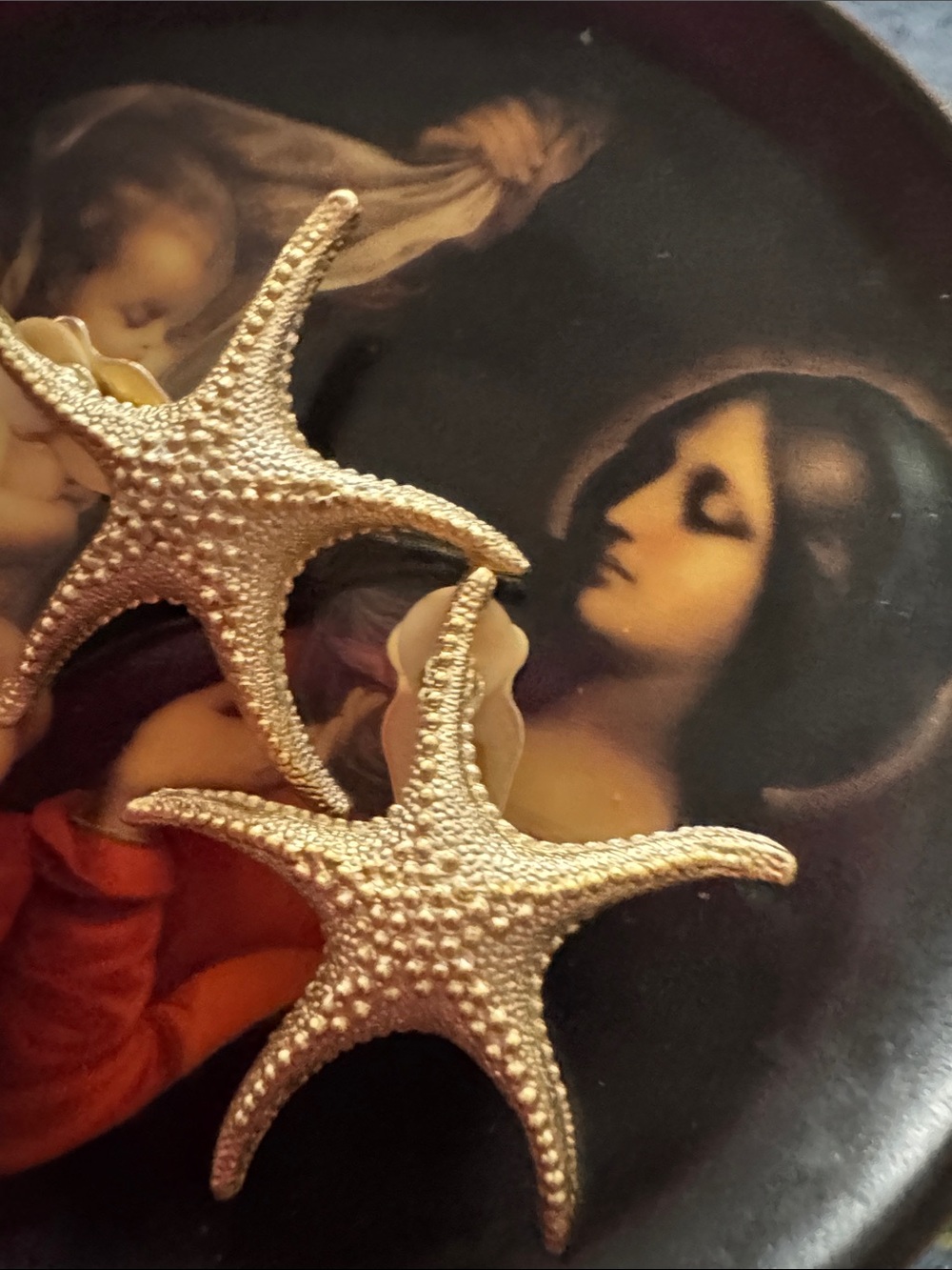 Gold Starfish Earrings - Textured Coastal Statement